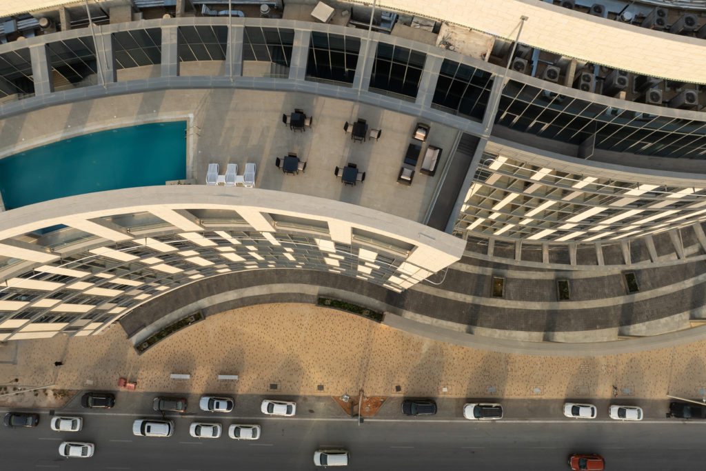 Adyah Residence building facade close-up